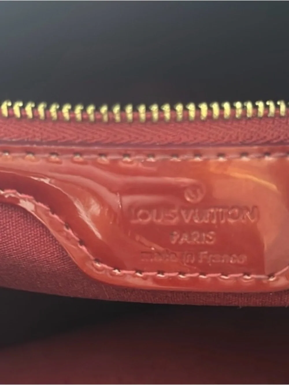 Louis Vuitton Red Vernis Patent Monogram Tote